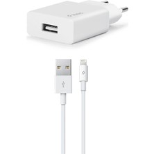 Iphone 13 Pro Max Smart Fast Charger 2.1A Seyahat Şarj Aleti + Lightning USB Kablo
