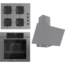 Fryart-Silentart Serisi Gri Set (SS208 + QEP63CPR +D079-SA ) - Emaye Izgara