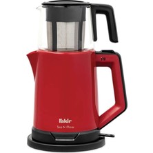 Tea N More Cam Demlikli Çay Makinesi (Kırmızı)