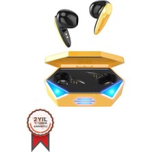 Belirtilmemiş Oyuncu Kulaklığı Kablosuz Kulakiçi Rgb Işıklı Çift Mikrofonlu 3 Modlu Bluetooth 5.2 TG-G20 Sarı