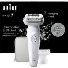 Braun Silk-Épil 9 9-041 Epilatör Pivoting Baş ile Konforlu ve Etkili Kullanım için Tasarlandı