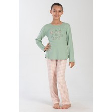 Pamuklu Kız Çocukinterlok Uzun Kol Pijama Takım(9-10/15-16)
, 403223