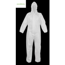 Tek Kullanımlık Lamineli Tulum 57 Gr/m2 (Medlein)    L Beden 5 Adet
