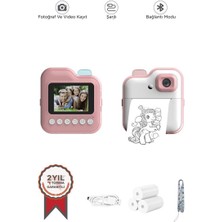 Torima TRM-CMR15 Pembe Dijital Video Kayıt Fotoğraf Çocuk Kamerası Anlık Termal Resim Kağıt Baskılı Yazıcı