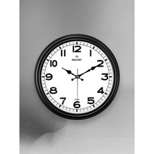 Galaxy D-200-K Klasik Kadran Siyah Renk Sessiz Akar 30 cm Duvar Saati