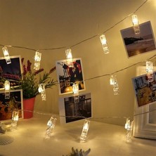 Hdmarketim Mandal LED Pilli Şerit Lamba Işık (3,40 Metre) Altın Renk