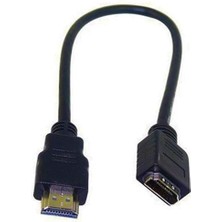 Erkek Di̇şi̇ Gold Uçlu 50 cm Uzatma HDMI Kablo (Mi̇ni̇ Hd Rec. Içi̇n)