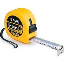 Sgs Power Blade Şerit Metre 10M x 25MM Çift Stop