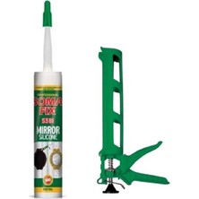 Şeffaf Ayna Silikonu + Silikon Tabancası Seti