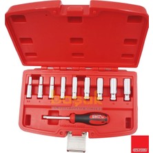 10 Parça 1/4” 6 Köşe Derin Lokma Takımı C04-10PH0