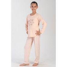 Pamuklu Kız Çocukinterlok Uzun Kol Pijama Takım(9-10/15-16)
, 403223