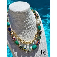 Diva Viva - Soleia Xvıı – Tribal Beads Chevron Rondela Boncuk Kadın Kolye