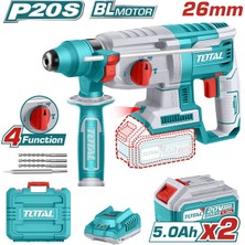 TOTAL Li-Ion Akülü Kırıcı Delici Matkap 2x5 Ah Çift Akü TRHLI2022875