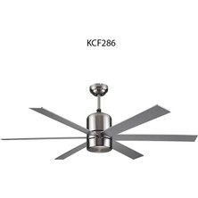 KCF-286 Saten Ni̇kel 122 cm Büyük Ti̇p 6 Kanatli Hiz Kademeli̇ Tavan Vanti̇latörü