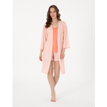 Pierre Cardin Kadın Somon 3'lü Pijama Takımı 50318990-VR204