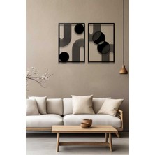 Bohem Stil Minimalist 2 Li Metal Duvar Dekoru Seti