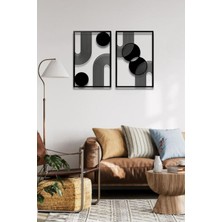 Bohem Stil Minimalist 2 Li Metal Duvar Dekoru Seti