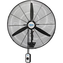 HEF-DA750 210W 75 cm Siyah 3 Kanat Anahtarlı Sanayi Tipi Duvar Vantilatörü