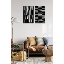 Modern Stil 2 Li Metal Duvar Dekoru Seti