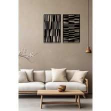 Modern Stil 2 Li Metal Duvar Dekoru Seti
