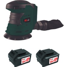 Klpro KLEZ18-50 18V/5.0AH. 125MM Çift Akülü Şarjlı Eksantrik Zımpara