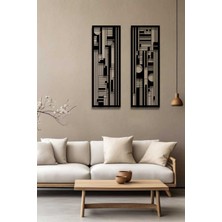 Modern Stil 2 Li Metal Duvar Dekoru Seti