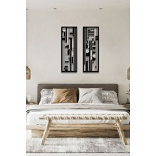 Modern Stil 2 Li Metal Duvar Dekoru Seti