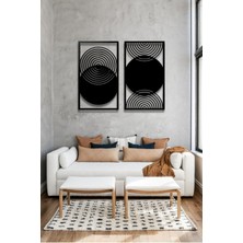 Bohem Stil Modern 2 Li Metal Duvar Dekoru Seti
