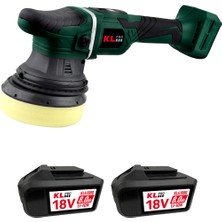 Klpro KLPS18B-80 18V/8.0AH Li-Ion Çift Akülü Kömürsüz 125MM Profesyonel Polisaj Makinesi