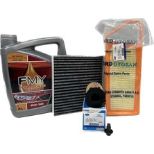 Ford Fiesta 1.4 Tdci Dizel Filtre Bakım Seti 2002-2011 Hava+Yağ+Karbonlu Polen Filtresi+Motor Yağı