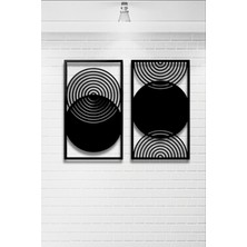Bohem Stil Modern 2 Li Metal Duvar Dekoru Seti