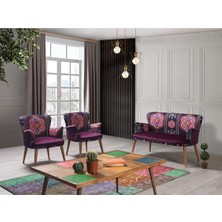 Mobilya Bazarı Rio 2+1+1 Çay Seti Modern Tasarım Leke Tutmayan Kumaş ile Balkon Salon Cafe Ofis İçin