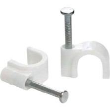 Kroşe Çelik Beton Çivili Kablo Tutucu Kablo Kroşesi Uydu/tv Kablosu Için No:3 ( 100 Adet )