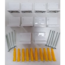 Nsp Dolap Aski Elemani 10 Adet - Dolap Duvar Montaj Aparati Beyaz +Montaj Vi̇dalari