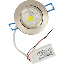Belirtilmemiş 3 Watt LED Spot Trafolu Saten Kasa Gün Işiği (Yce-N3) (2 Adet)