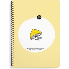 Belirtilmemiş Hisli Şeyler A4 Spiralli Kareli Defter Sıkıldım Artık