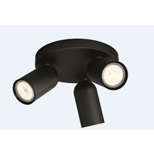 Pongee 3lü Siyah Spot