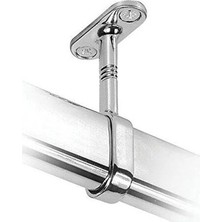 Belirtilmemiş Açık Oval Boru Babası, Dolap Askı Borusu Bağlantı Elemanı, Zamak- 2 Adet