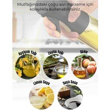 Lüks Cam Sprey Yağdanlık Airfryer,fırın Püskürtücü Yağlık Fısfıs Püskürtmeli Siyah ve Beyaz Renk