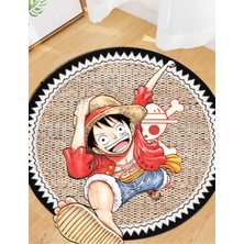 One Piece Luffy 3D Halı – Kaymaz Taban, Özel Süngerli Yüzey, Makinede Yıkanabilir Anime Halı