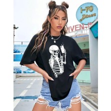 Baskılı T-Shirt - Siyah