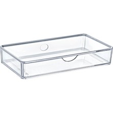 Şeffaf Çok Fonksiyonlu Takı ve Makyaj Çekmece Organizeri, Beyaz