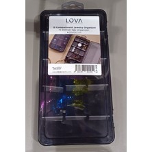 15 Bölmeli Siyah Takı Organizer, Düzenli Saklama ve Taşıma Için Uygun