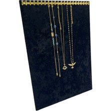 Dikey Siyah Renk Kolye, Tesbih ve Bileklik Standı Şık ve Kullanışlı Tasarım