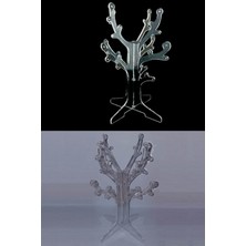 Ağaç Şekilli Takı Askısı, Küpe ve Takı Organizer, Şeffaf Tasarım