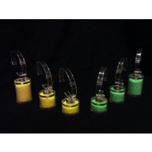 Şık 3'lü Pleksi Saat Tutacağı Seti, Bej Renkli, Modern ve Hafif Tasarım