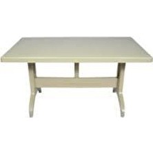 70X120 Zeugma Rattan Masa Plastik Ayak Çölbeji