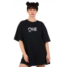 Fy Butik Unisex Baskılı Oversize T-Shirt - Siyah