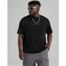 Fy Butik Unisex Baskılı Oversize T-Shirt - Siyah