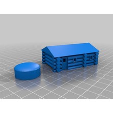 BYR N Ölçek Kütük Kabini (Sadece Plastik Aparattır!!!) 3D